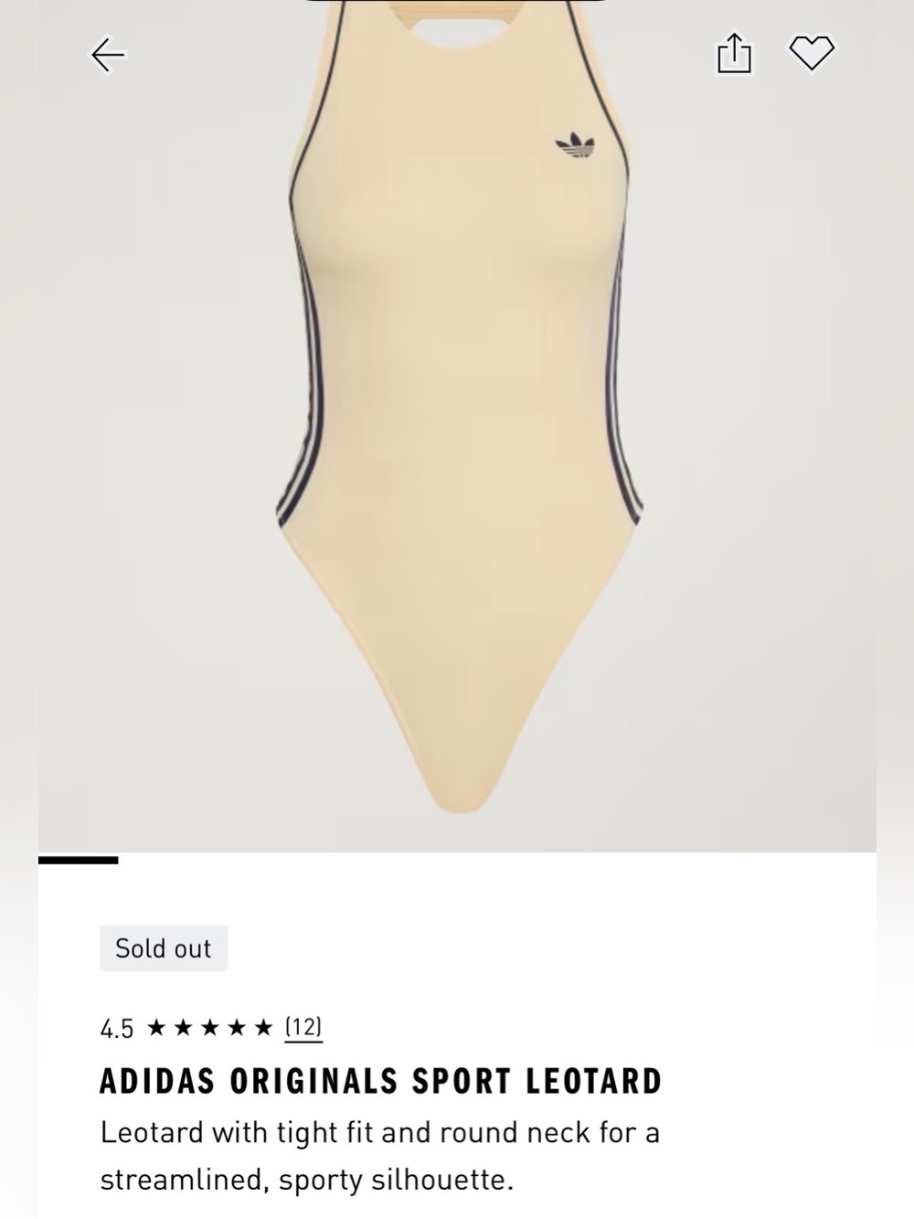 adidas cream and navy One-Piece Bodysuit
